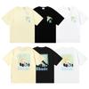 Camiseta holgada de manga corta con estampado de la bandera de la corona de Marlboro Beach de la marca de moda americana RHUDE para hombre y mujer