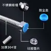 Tubería Corrugada de Acero Inoxidable 304 para Calentador de Agua a Gas Doméstico, Manguera Metálica Flexible a Prueba de Explosiones Engrosada de 4 Puntos para Entrada de Agua Caliente y Fría