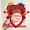 Diadema Roja de Año Nuevo para el Año del Caballo, Diadema Creativa de Palo Retorcido, Accesorio para el Cabello Luminoso para la Fiesta de Año Nuevo, Accesorio Festivo para el Cabello para el Festival de Primavera