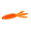 Isca Artificial com Minhoca Macia de Lâmina Plana e Três Caudas, Isca Macia de Afundamento para Pesca de Black Bass