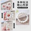 Pulseras de Raíz de Bodhi de Jade Blanco Natural para Hombres y Mujeres, Círculo Único Envuelto Alrededor de los Dedos, Cuentas Budistas Suaves, Pulseras de Juego de Disco para Estudiantes, Venta al Por Mayor de Joyería