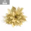 Novo Pó Glitter Lantejoula Flores Artificiais de Natal Enfeites para Pendurar na Árvore de Natal Decorações DIY Feitas à Mão