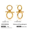 Jieding Colgante de Acero de Titanio Original con Combinación de Colores Transfronterizo Aretes de Lujo Ligero de Gama Alta para Mujer Pulsera de Acero Inoxidable Joyería que No se Desvanece