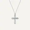 Collar con Colgante de Cruz Punk Hip-hop de Acero Inoxidable Ajustable Transfronterizo de Amazon Cadena Versátil para Clavícula Joyería
