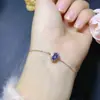 Pulseira tanzanita natural roxo coqueto corpo totalmente em rede cor fogo fátuo prata 925 cravação de precisão pedra principal 5*7mm