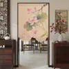 Nova Cortina de Porta de Entrada Estilo Chinês, Cortina Curta, Cortina de Meia Porta, Cortina Divisória de Corredor Sem Furos, Cortina de Privacidade para Quarto