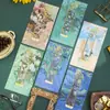 Tesoro de Arte Estilo Chino Retro Pintura al Óleo Marcapáginas de Metal Recorte Creativo Colgante Exquisito para Cuaderno Soporte para Libro de Lectura