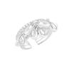 Anillo de racimo de fuegos artificiales evanescentes de marco fijo, diseño de nicho para mujer, lujo ligero, sentido de alta gama, anillo ajustable de diamantes