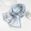 Novo Estilo Lenço Longo de Seda para Mulheres, Lenço de Chiffon 100% Seda de Amora, Versátil e de Alta Qualidade, Lenço de Primavera e Verão, Lenço de Pescoço, Echarpe