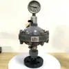 Amortecedor de Pulso Tipo Diafragma CPVC UPVC Aço Inoxidável PVDF Tanque de Amortecimento com Manômetro PP Bexiga de Ar
