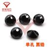 Fabricantes de Wuzhou al por mayor anillo de circonita negra de un solo agujero redondo piedra desnuda circonio negro gema CZ de circonita color en la superficie