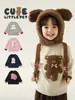 Suéter Cálido Suave Wulibu para Niñas con Intarsia 3D y Bloques de Color 2026 Invierno Top Casual Infantil Moderno