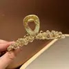 Pasador de Cristal de Diamante Brillante Coreano Pasador para la Parte Posterior de la Cabeza de Mujer Pinza de Tiburón de Gama Alta Pasador Grande Tocado