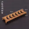 Portavasos de bambú con drenaje al por mayor, Estante plegable para tazas de té, Portavasos de agua, Estante de almacenamiento con drenaje para tazas, Accesorios para juego de té Kung Fu