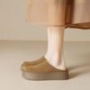 Weiwei Girl 678-11 Zapatillas Baotou para Mujer de Suela Gruesa y Aumento de Altura, Zapatillas Birkenstock de Medio Talón para Mujer para Uso Exterior