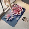 Alfombra de Piso Absorbente para Baño Tridimensional 3D, Suave y Fácil de Cuidar, Alfombra para Entrada de Baño, Felpudo Doméstico Antideslizante de Secado Rápido