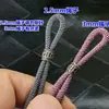 Colar de Corda Tecida à Mão com Contas Espaçadoras de Prata Esterlina S925 com Seis Caracteres da Verdade e Furo Grande Estilo Barril Acessórios Vintage DIY de Prata Tailandesa