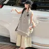 2026 Estilo Coreano Verano Mediano y Grande Niños Niñas Moda Falda para Niña Conjunto Infantil Ropa Infantil Estilo Moderno