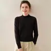 Suéter de cachemira de cuello alto para mujer, suéter clásico de moda, camisa holgada y cálida, otoño e invierno, nuevo