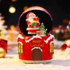 Bola de cristal de Natal produto novo transfronteiriço caixa de música, caixa de música criativa com neve brilhante Papai Noel, presente de feriado