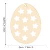 Huevos de Madera de Pascua con Cuerda de Cáñamo Decoración de Fiesta Navideña Colgante Artesanías con Virutas de Madera DIY para Niños Hogar