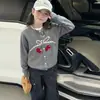 Chaqueta suéter de otoño para niñas estilo coreano 2026 nuevo modelo para niñas mayores, conjunto de dos piezas de cárdigan de punto y pantalones de pierna ancha