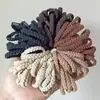 Color té con leche trenza cuerda para el cabello anillo para el cabello sentido alto cabello banda de goma pequeña para el cabello de mujer cuerda para el cabello simple tocado accesorios para el cabello al por mayor