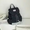 Mochila Estilo Coreano Ins de Puntos y Color Sólido para Mujer, Gran Capacidad, Ligera, Linda Mochila Escolar para Estudiantes, Mochila Casual y Elegante