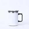 Vaso térmico transfronterizo de 14 oz con asa, gran capacidad, apto para uso en coche, termo para café, directo de fábrica, logo personalizado disponible bajo pedido