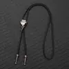 Accesorios de Moda Transfronterizos Europeos y Americanos Versátil Estilo Retro Hueso de Pájaro Pajarita Collar de Cuerda Trenzada con Colgante de Metal para Hombre