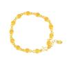 Esperando con ansias el Nuevo Pulsera Ji Carácter Dorado Arena Estilo Chino, una Pulsera Personalizada con Significado Auspicioso, Tranquilidad y Buena Suerte, Pulsera Versátil y Auspiciosa para Mujeres