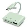 Lector de tarjetas OTG, adaptador tres en uno para teléfono móvil, tableta, ordenador, conexión tipo C a USB, convertidor SD TF
