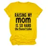 Raising my mom es un sitio independiente de Amazon eBay para camisetas de mujer cómodas, versátiles y elegantes de cuello redondo y manga corta