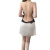Verano Sexy Viento Puro Tentación Sin Espalda Nuevo Encaje Encaje Pijama Camisón Falda Slip Ropa para el Hogar Cómodo Sin Espalda Mujeres