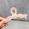 Tocado con clip de tiburón rosa dopamina, horquilla grande de alta calidad para mujer, novedad 2023, horquilla con clip trasero