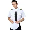 Uniforme de Capitão Cabeleireiro Camisa de Manga Longa Primavera e Verão Modelo Masculino Bar KTV Macacão de Manga Curta Camisa Vazio Menos Uniforme