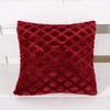 Almohada Cuadrada de Color Sólido para Sofá, Cama, Noche, Felpa con Relieve, Patrón de Diamante, Calidad Popular Garantizada, Ventas Calientes Transfronterizas