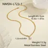 Collar Minimalista Fino de Cadena Cubana con Tubo Curvado en Forma de V de Acero Inoxidable Transfronterizo, Colgante de Gota de Agua con Circonita, Cadena Versátil para Clavícula, Venta al por Mayor