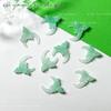 Nuevos accesorios de resina de mariposa luminosa bianhua para uñas, jade transparente helado, esmeralda limpia, flor tridimensional fresca