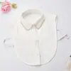 Gola decorativa falsa feminina versátil, gola pontuda elegante com aplicação de diamantes para suéteres e moletons, disponível para atacado