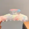 Pinza para el Cabello Súper Hada Degradado Sirena para Niñas, Dulce Pinza para el Cabello en la Parte Posterior de la Cabeza, Pinza de Tiburón, Pinza para el Cabello de Alta Gama