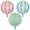 Nuevos Globos de Papel de Aluminio 4D Estrella Raya Mate de 22 pulgadas para Niños y Niñas Fiesta de Cumpleaños Temática Decoración de Fiesta