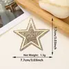 Parche Bordado de Estrella de Cinco Puntas con Purpurina de Nuevo Estilo, Accesorios de Ropa y Equipaje de Venta Caliente Transfronteriza, Parche Decorativo Termoadhesivo