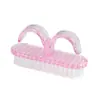 Cepillo de Cuerno Limpiador de Polvo para Uñas Transparente Multifuncional para Manicura Cepillo de Polvo de Plástico con Tapa