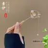 Grampo de Cabelo com Borla Estilo Antigo para Mulheres 2025 Novo Novo Grampo de Cabelo Chinoiserie Grampo de Cabelo Adorno de Cabeça Acessórios para Cheongsam Acessórios de Cabelo Chinoiserie
