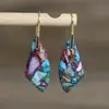 Brincos Pendentes Artísticos Retrô Cor Leque Imperial Natural Elegantes Elegantes Elegantes Brincos Brincos Femininos