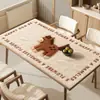 La Cubierta de Mesa de Comedor de Cuero es Impermeable, a Prueba de Aceite, Lavable, Resistente al Calor, Rectangular, Antideslizante y Puede Usarse como Protector de Superficie para Mesa de Café