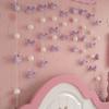 Barra de Cortina Colgante Decorativa DIY Cortina de Partición Sin Perforaciones Cabeza Grande Kulomi Cortina de Puerta Hogar Corazón de Princesa de Alto Valor Cortina de Puerta