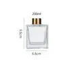 Perfume de aceite esencial de fragancia de hotel Botella de vidrio DIY Red social Botella de expansión de aroma sin fuego 100ml Cuadrada Salida de fábrica