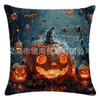 Funda de Cojín Decorativa para Sofá de Sala de Estar en Casa para Vacaciones, Super Suave, de Lino y Piel de Durazno, Nueva para Halloween, Transfronteriza